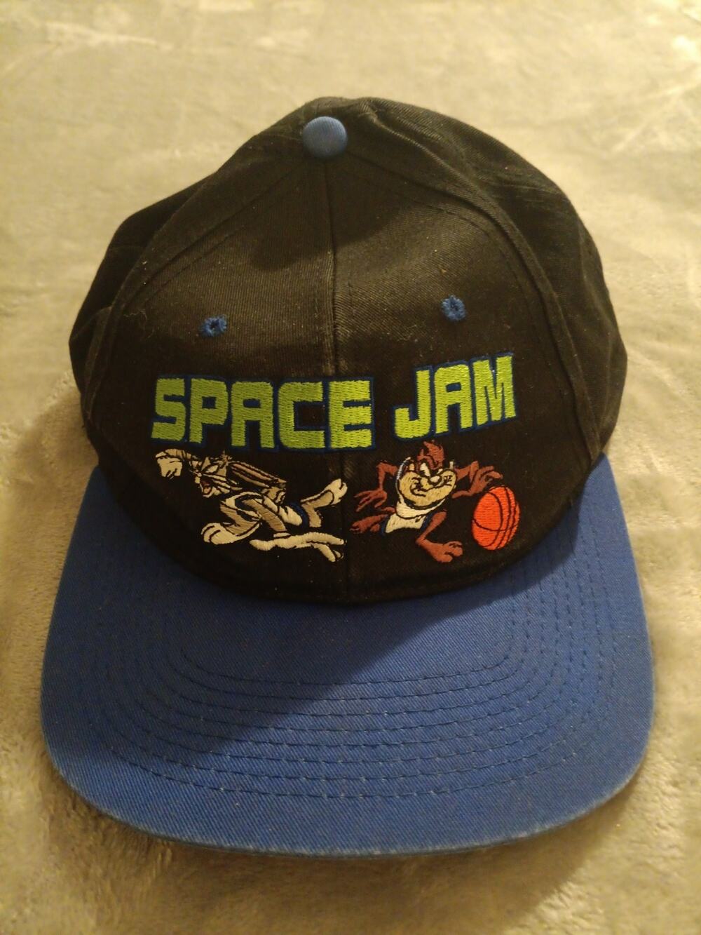 Vintage 1996 Space Jam Hat Cap Strapback Bugs Bunny And Taz
